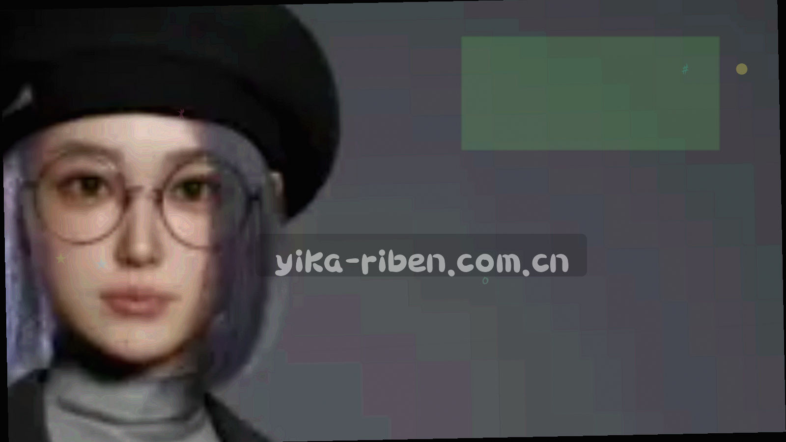 胶片颗粒与数据流混合的抽象图案，作为站点概况首屏背景